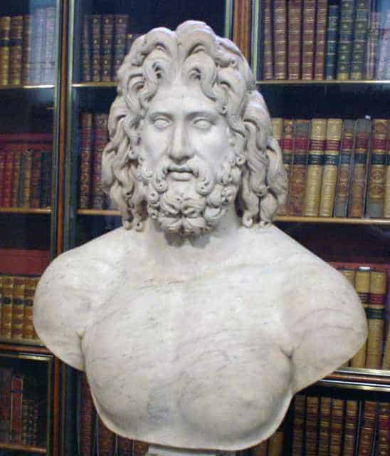 Popiersie Zeusa z marmuru